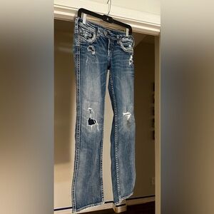 Silver Jeans Distressed Tuesday Jeans Size 29